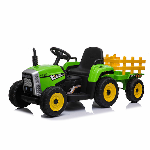 MX - 12V Electric Tractor & Trailer Green