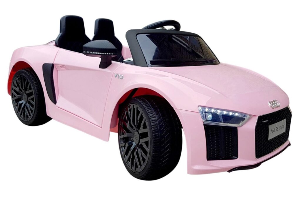 12V Licensed Pink Audi R8 Spyder Battery Ride On Car - Kids Electric Cars