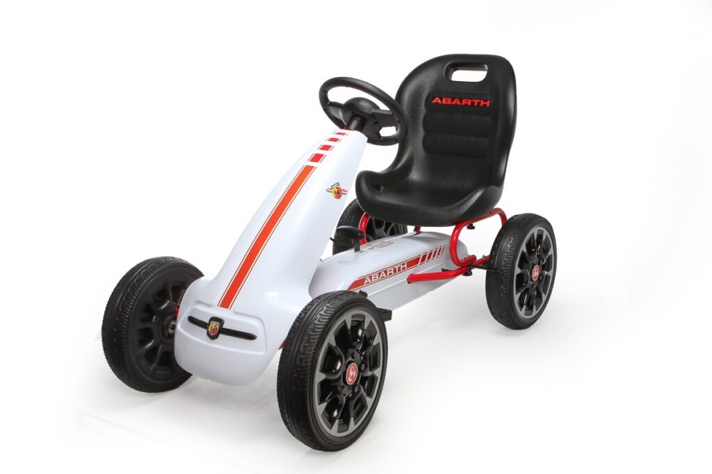 Abarth – Licensed Pedal Go Kart (WHITE) – 3-8 YEARS - Kids Electric Cars